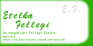 etelka fellegi business card